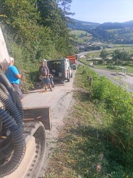 sanacija razpoke, izvedba podpornega zidu